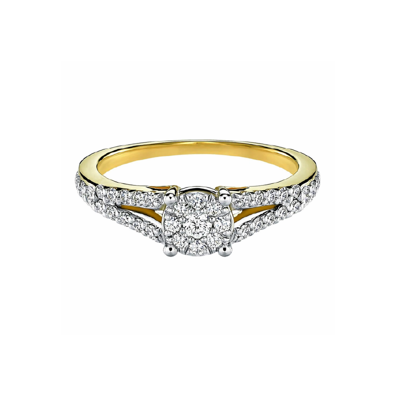 10K Yellow Gold 0.40 TDW Diamond Engagement Ring