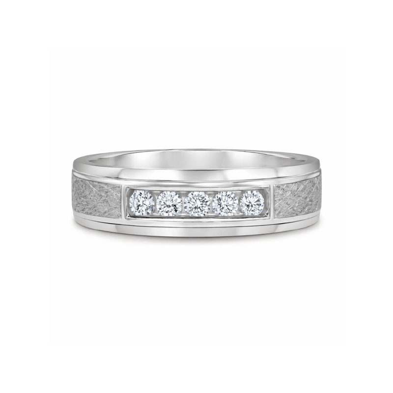 10K White Gold 0.25 TDW Diamond Wedding Band