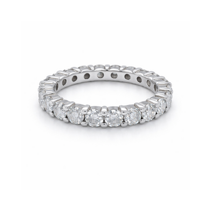 14k White Gold 2.00TDW Diamond Full Eternity Band