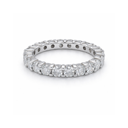 14k White Gold 2.00TDW Diamond Full Eternity Band