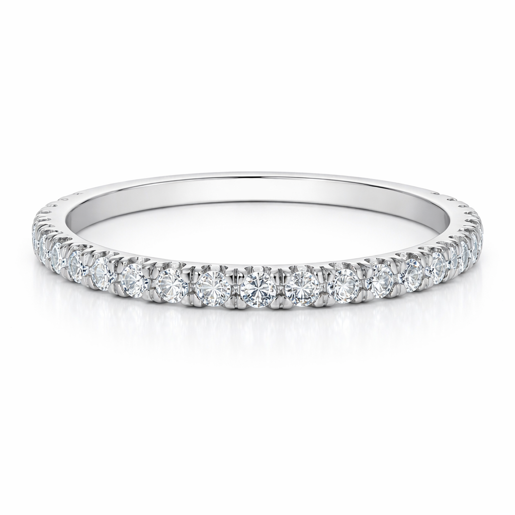 0.32TDW Lab-Cultivated Diamond Band in 14K White Gold