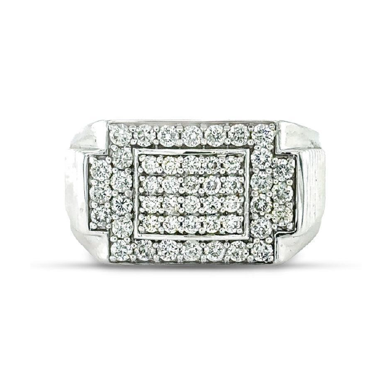10K White Gold 1.00TDW Men's Diamond Ring