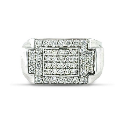 10K White Gold 1.00TDW Men's Diamond Ring