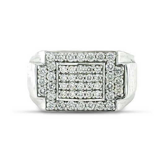 10K White Gold 1.00TDW Men's Diamond Ring