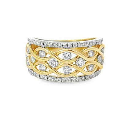 10K Yellow Gold 1.00TDW Diamond Band