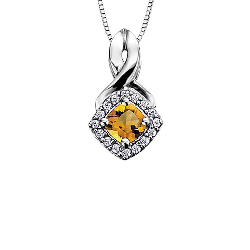 White gold citrine necklace sales