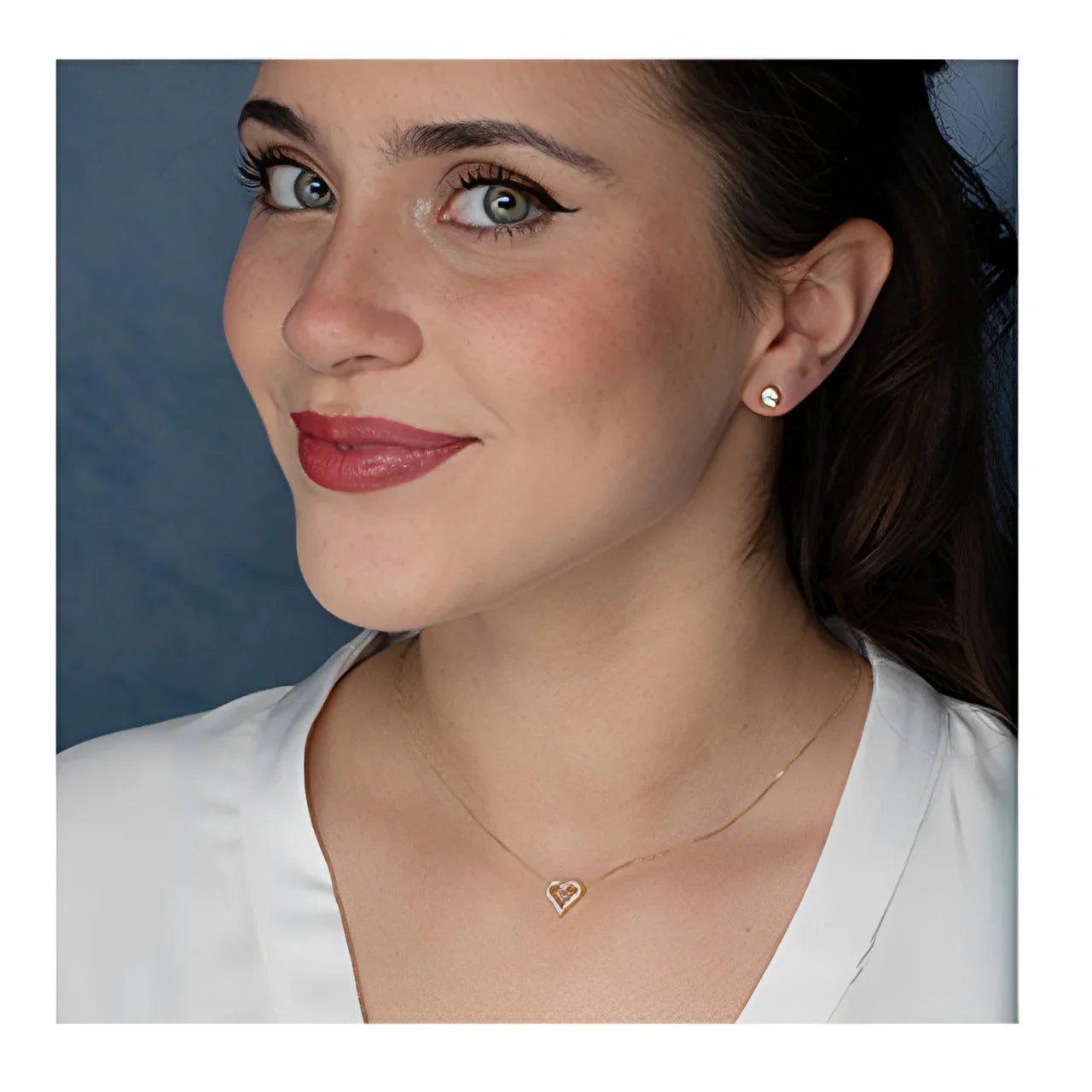 10K Yellow Gold 0.12CT Diamond Heart Pendant