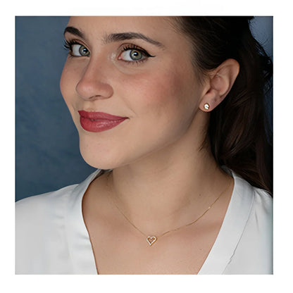 10K Yellow Gold 0.12CT Diamond Heart Pendant