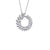 1.00TDW Diamond 14K White Gold Modern Pendant