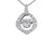 0.20TDW 10K White Gold Diamond Moving Pendant