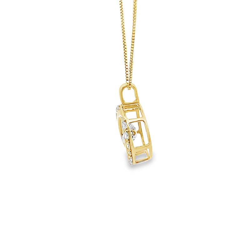 14K Yellow Gold 1.05TDW Lab Grown Diamond Dancing Pendant