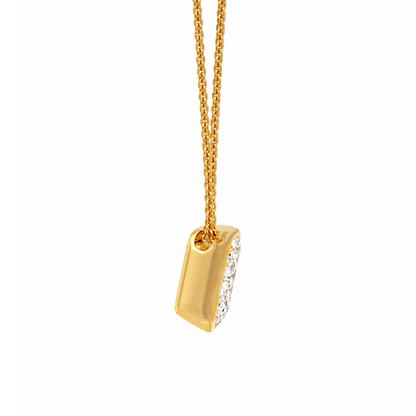 2.05CT Lab Diamond 14K Yellow Gold Radiant Solitaire Pendant with Chain