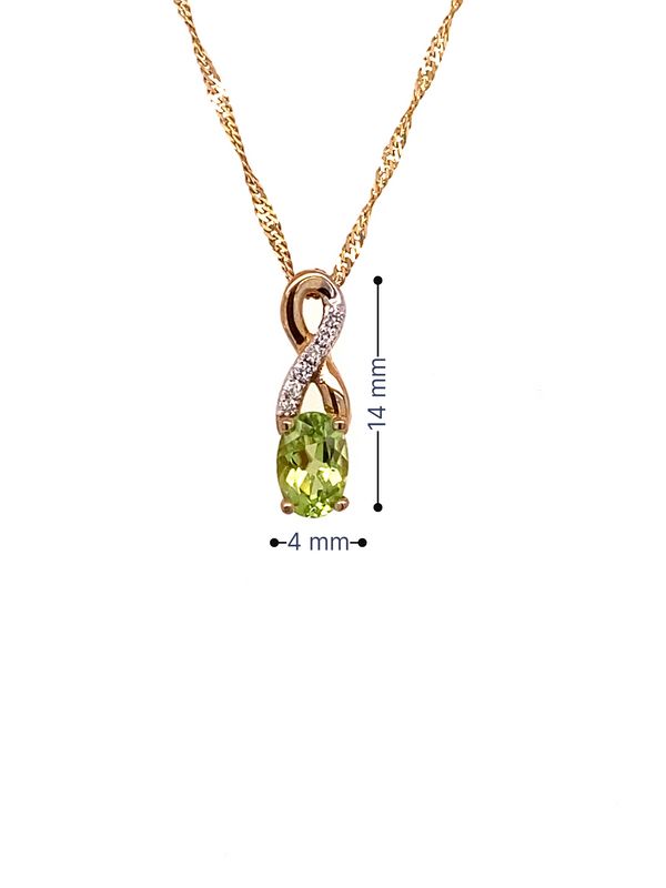 August Birthstone Pendant With 0.03TDW Diamond Accent Set in 10K Yellow Gold