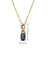 10K Yellow Gold Blue Sapphire 0.03TDW Diamond Pendant