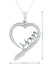 10K White Gold 0.16TDW Diamond Mom Heart Pendant