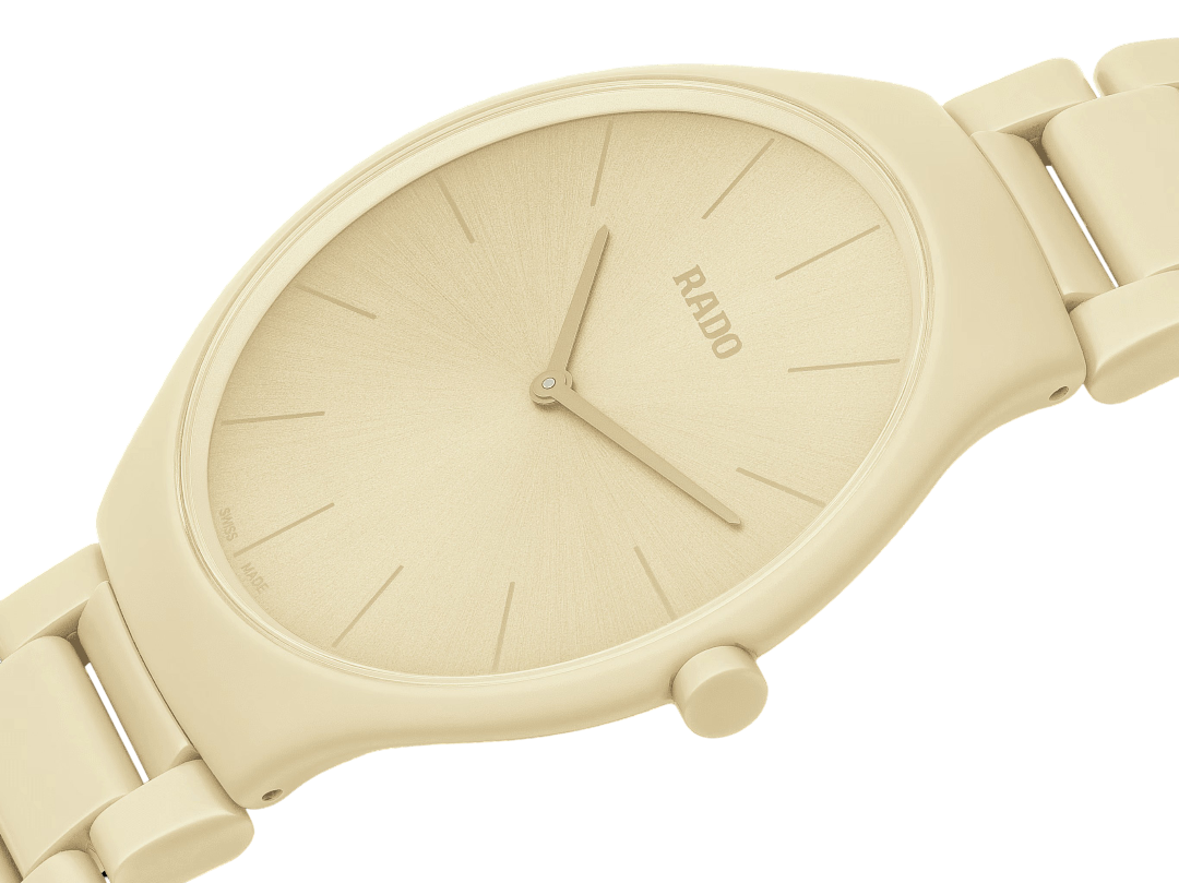 Rado True Round Thinline Les Couleurs Le Corbusier Cream White 32001 Quartz Unisex Watch R27090602