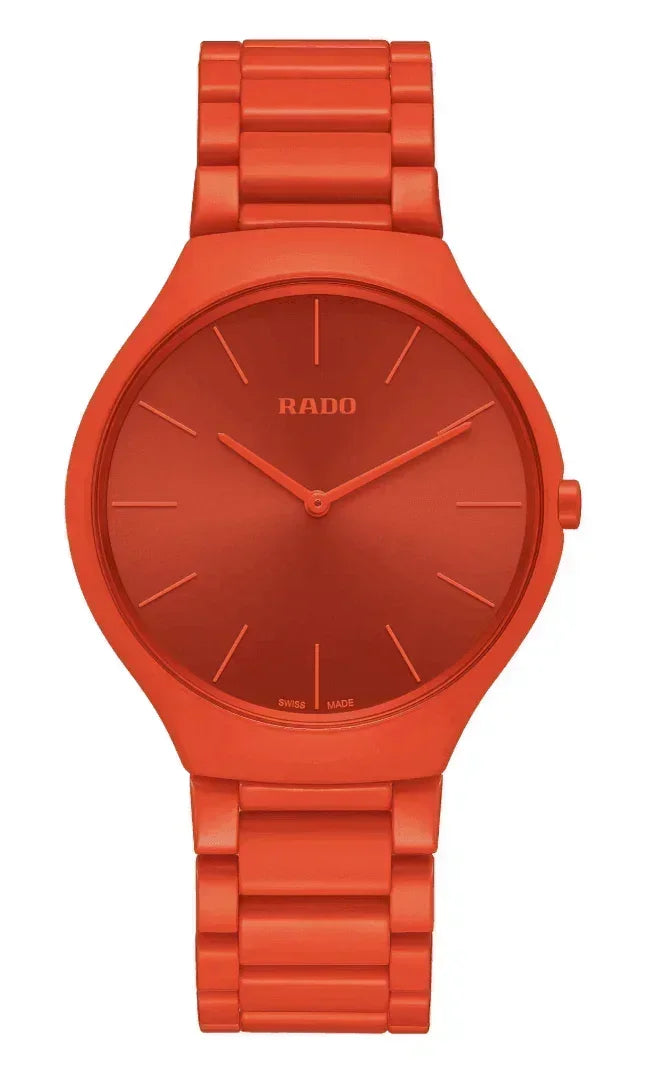 Rado True Round Thinline Les Couleurs™ Le Corbusier Powerful Orange 4320S Limited Edition Quartz Unisex Watch R27095652