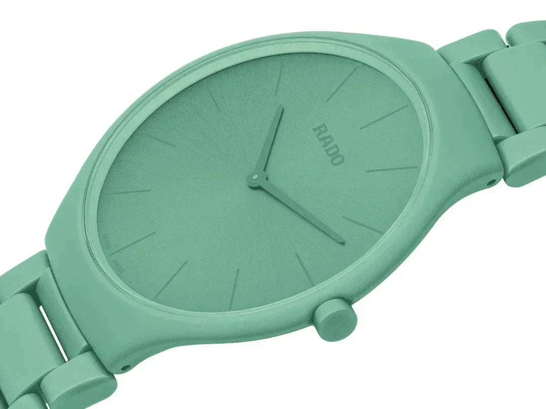 Rado True Round Thinline Les Couleurs Le Corbusier Slightly Greyed English Green 32041 Limited Edition Quartz Unisex Watch R27096662