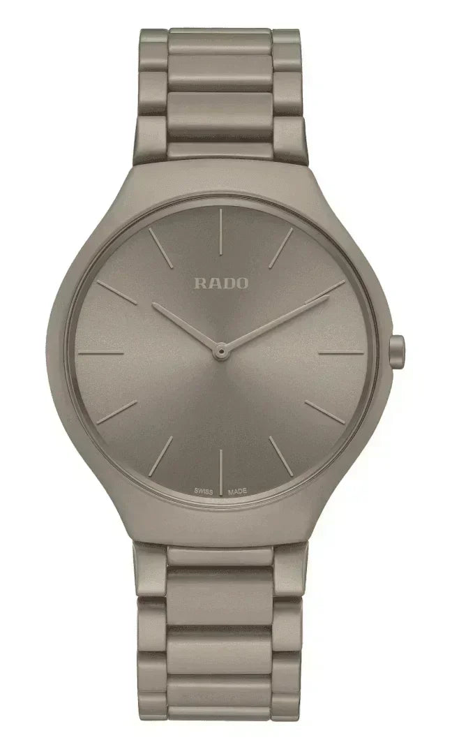 Rado True Round Thinline Les Couleurs™ Le Corbusier Grey brown natural umber 32141 Limited Edition Quartz Unisex Watch R27098682