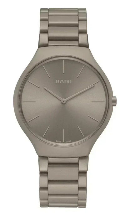 Rado True Round Thinline Les Couleurs™ Le Corbusier Grey brown natural umber 32141 Limited Edition Quartz Unisex Watch R27098682