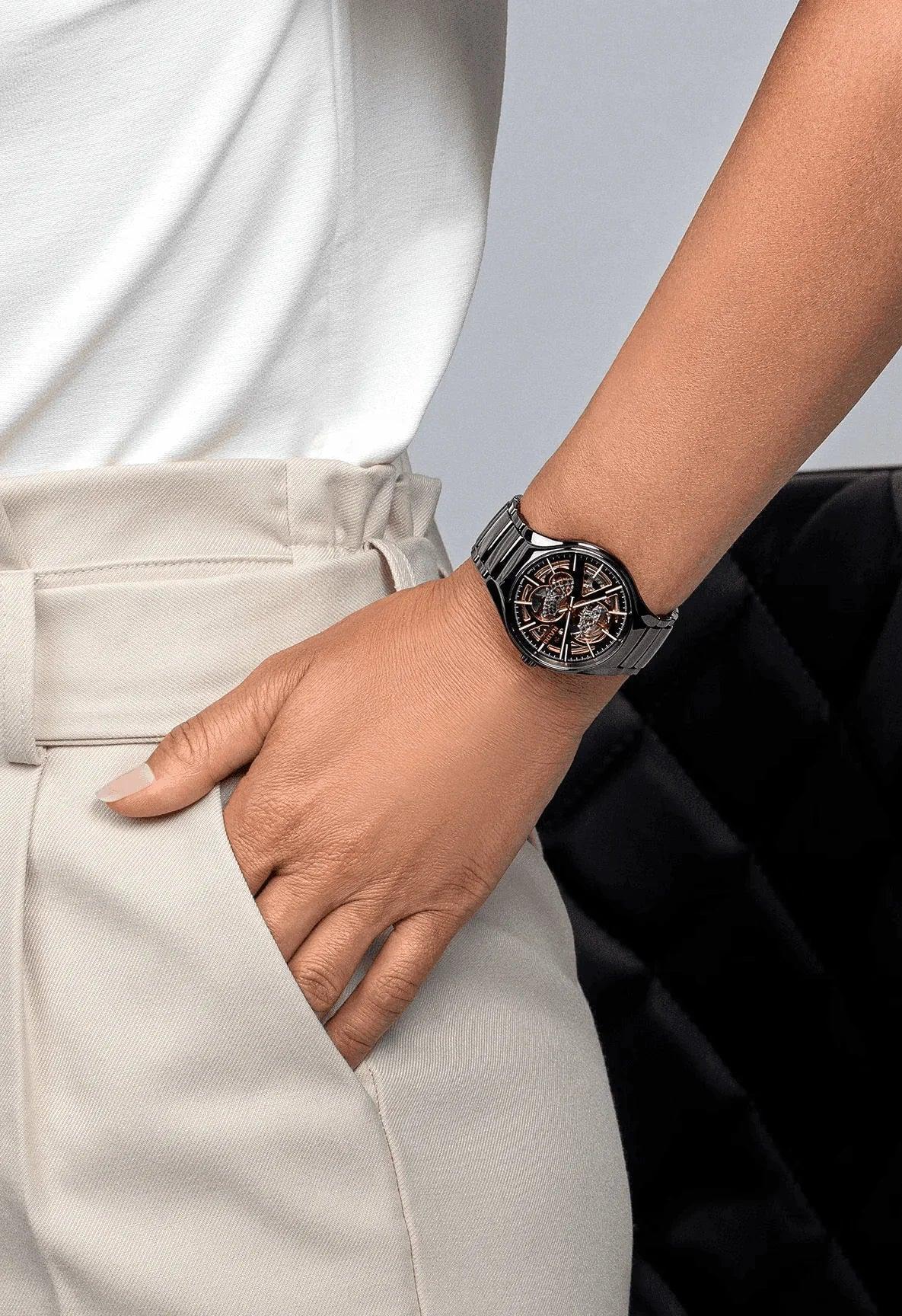 Rado True Round Automatic Open Heart Unisex Watch R27511302 Obsessions Jewellery