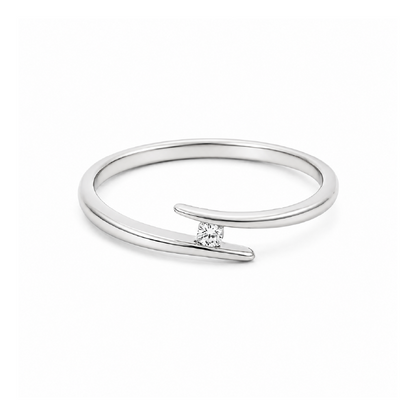 10K White Gold 0.03 TDW Diamond Ring