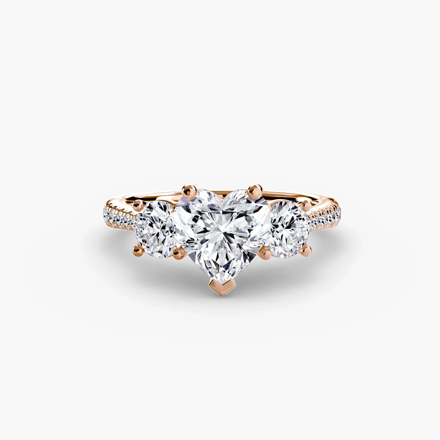Three-Stone with Pavé Band
