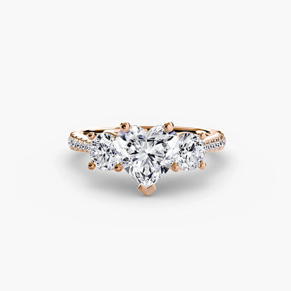 Three-Stone with Pavé Band