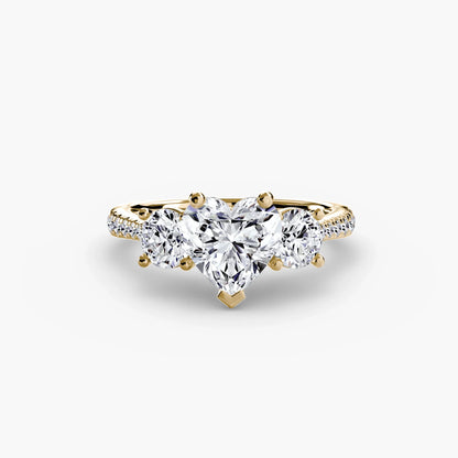 Three-Stone with Pavé Band