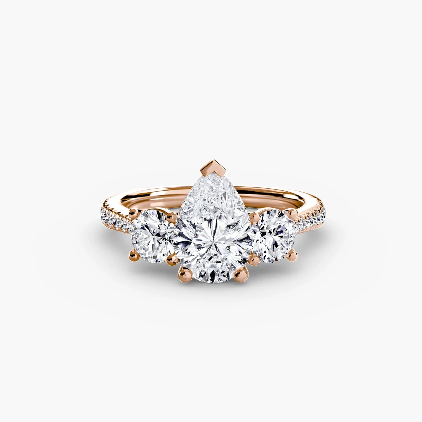Three-Stone with Pavé Band