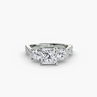 Three-Stone with Pavé Band 2