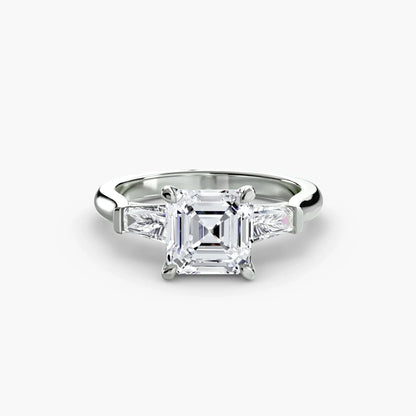 Three-Stone Ring (Baguette Side Stones)