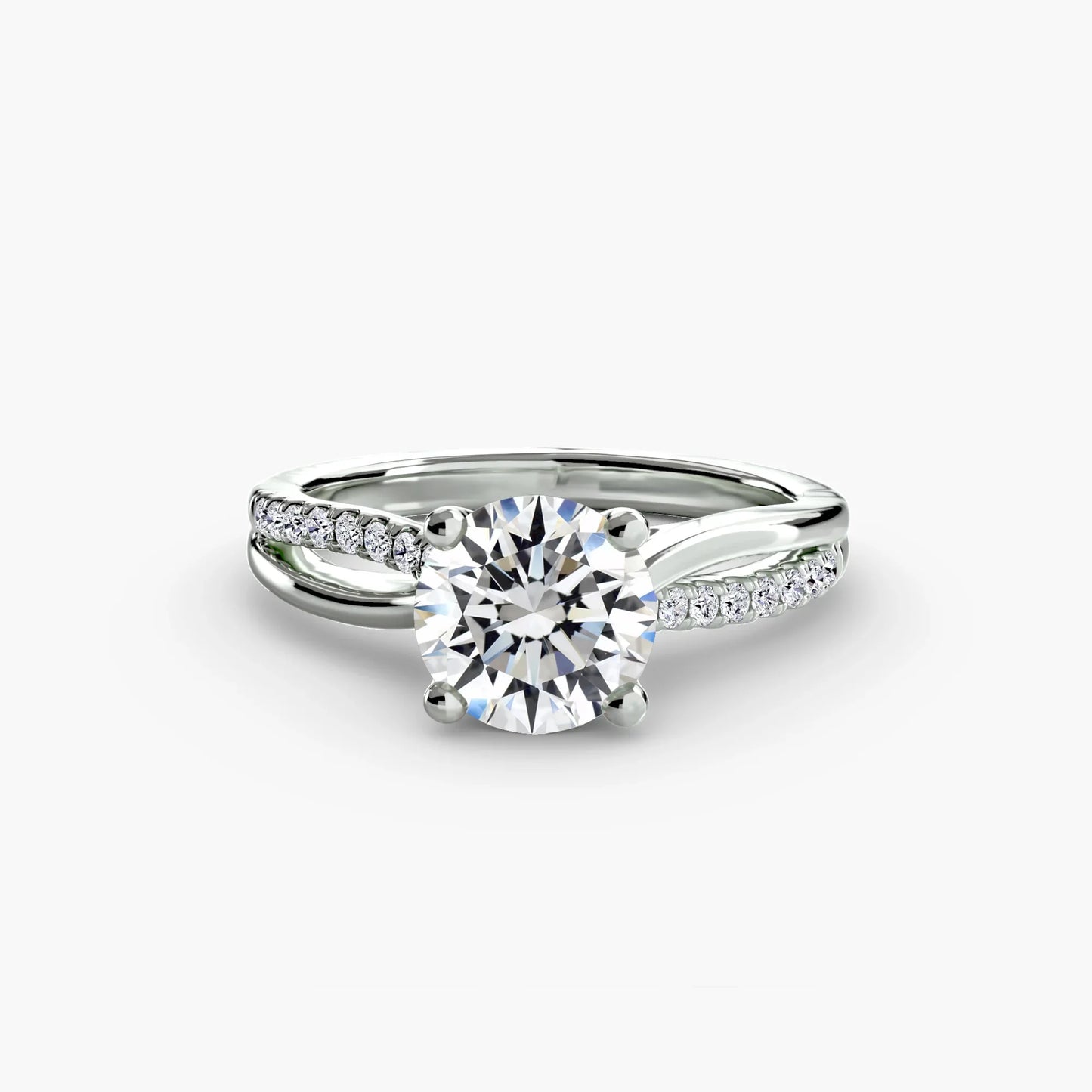 The Split Shank Pavé Solitaire