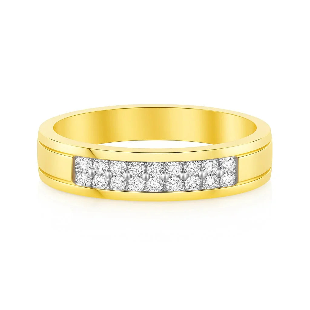 10K Yellow Gold 0.40TDW Diamond Men's Band