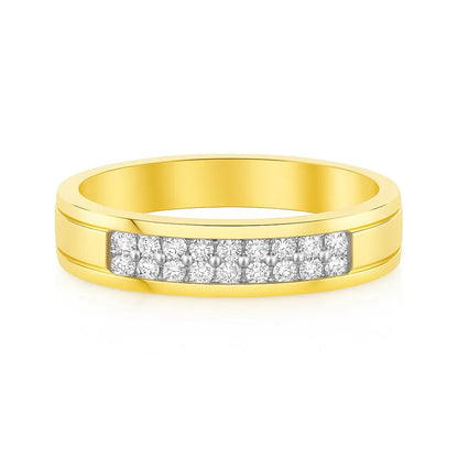 10K Yellow Gold 0.40TDW Diamond Men's Band