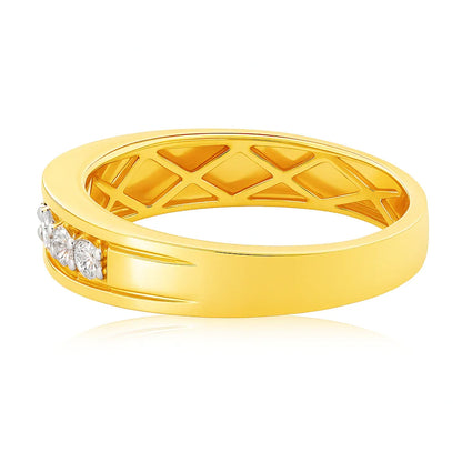 10K Yellow Gold 0.40TDW Diamond Men's Band