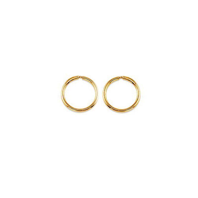10K Yellow Gold 12mm Sleeper Earrings