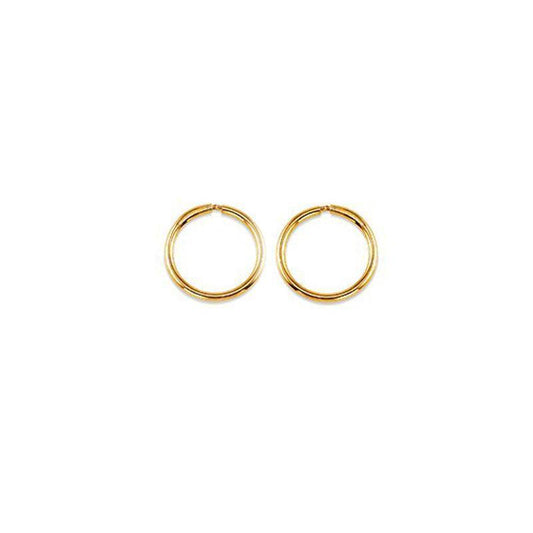 10K Yellow Gold 12mm Sleeper Earrings