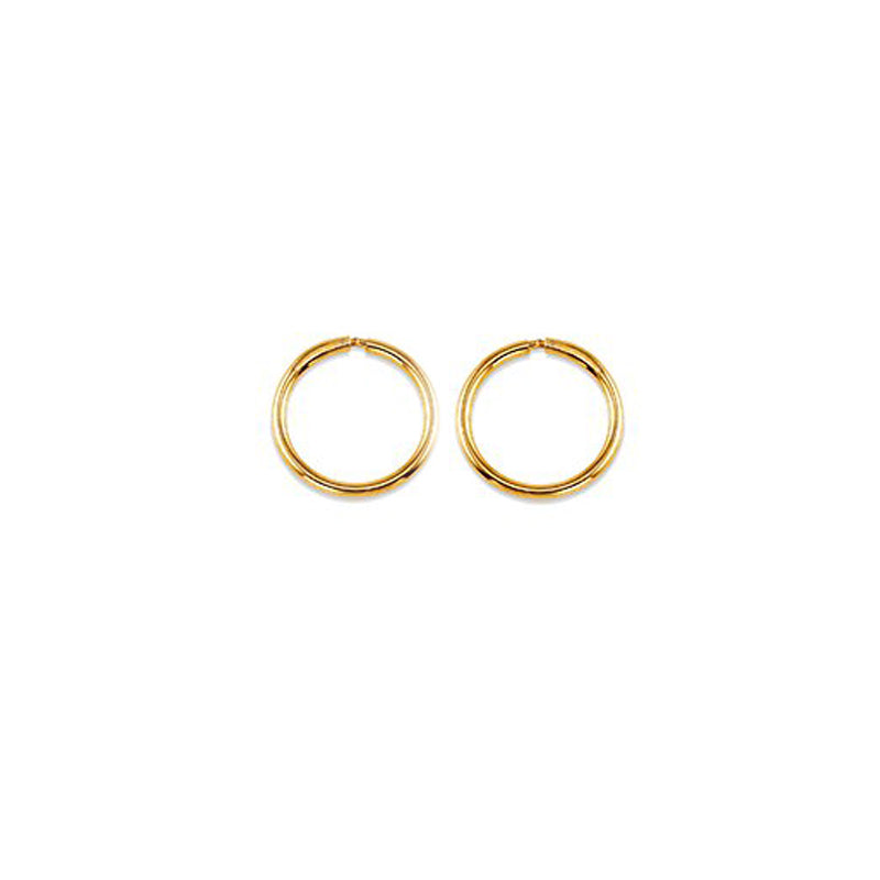 10K Yellow Gold 12mm Sleeper Earrings