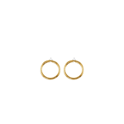 10K Yellow Gold 12mm Sleeper Earrings
