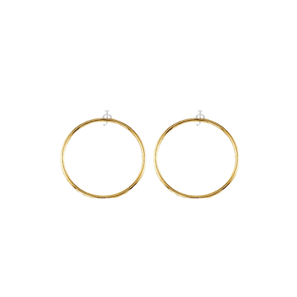 10K Yellow Gold 22mm Sleeper Earrings
