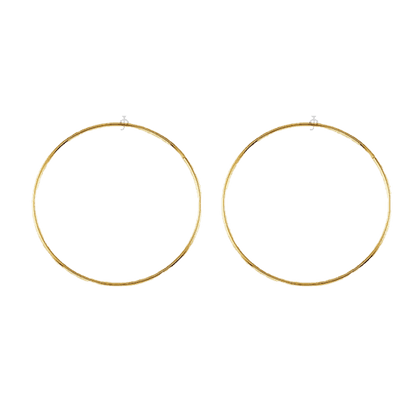10K Yellow Gold 42mm Sleeper Earrings