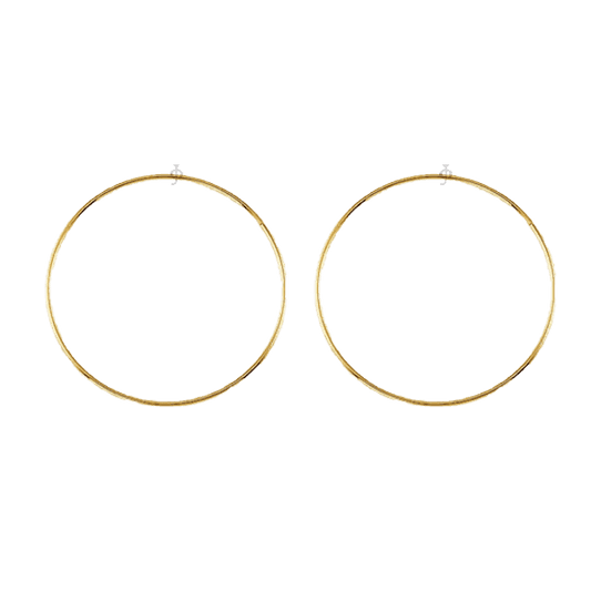 10K Yellow Gold 42mm Sleeper Earrings