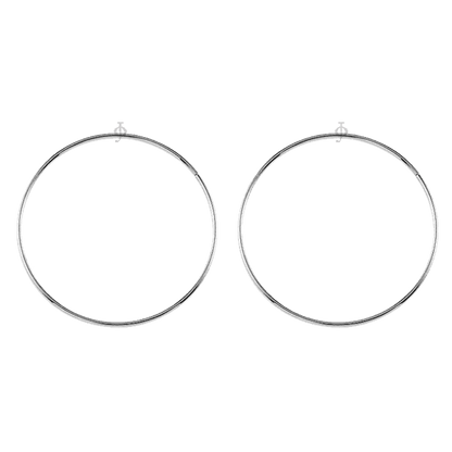 10K White Gold 42mm Sleeper Earrings