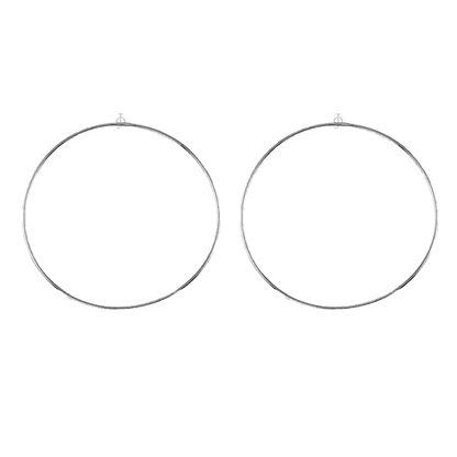 10K White Gold 52mm Sleeper Earrings