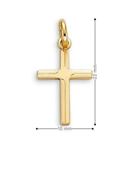 10 Karat Yellow Gold Religious Classic Italian Cross Pendant