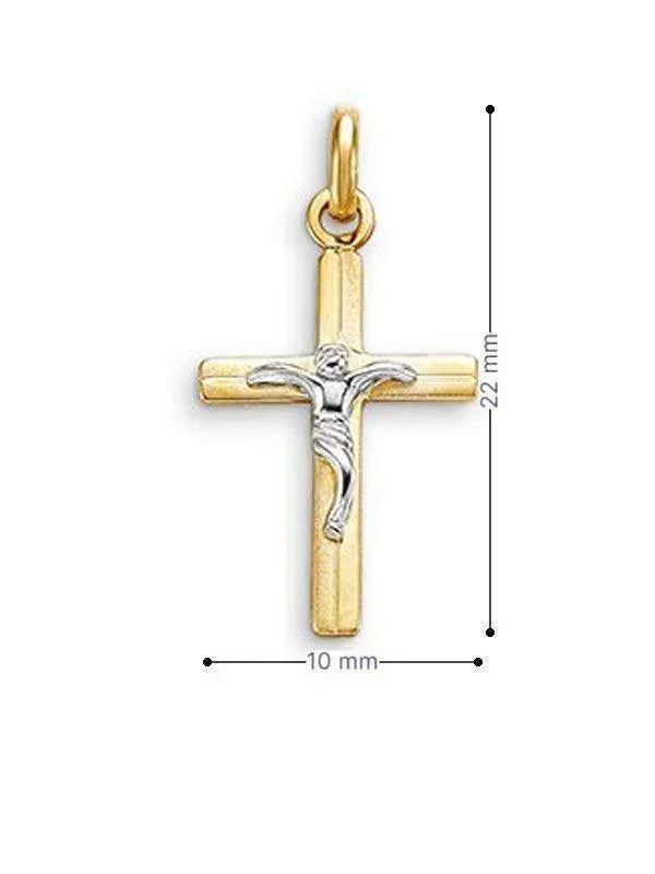 10 Karat Yellow Gold Crucifix Cross Religious Pendant