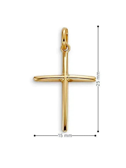 10 Karat Yellow Gold Simple Religious Cross Pendant