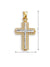 10K Yellow and White Gold Fancy Cross Religious Pendant