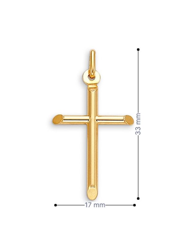 10 Karat Yellow Gold Religious Classic Italian Cross